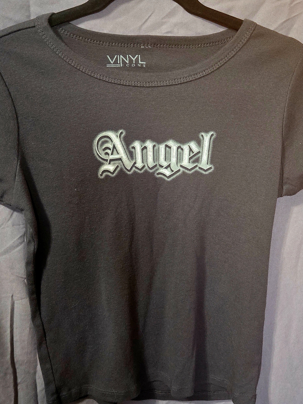Vinyl Icons "Angel" Women's Graphic Tee Size L